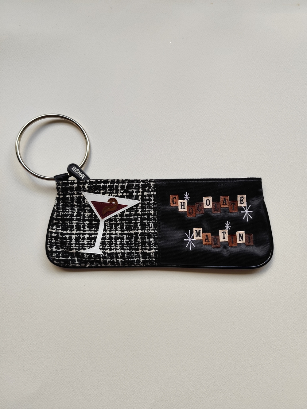 4/$50⭐️Maggi B Martini Clutch Black Zip Purse Retro